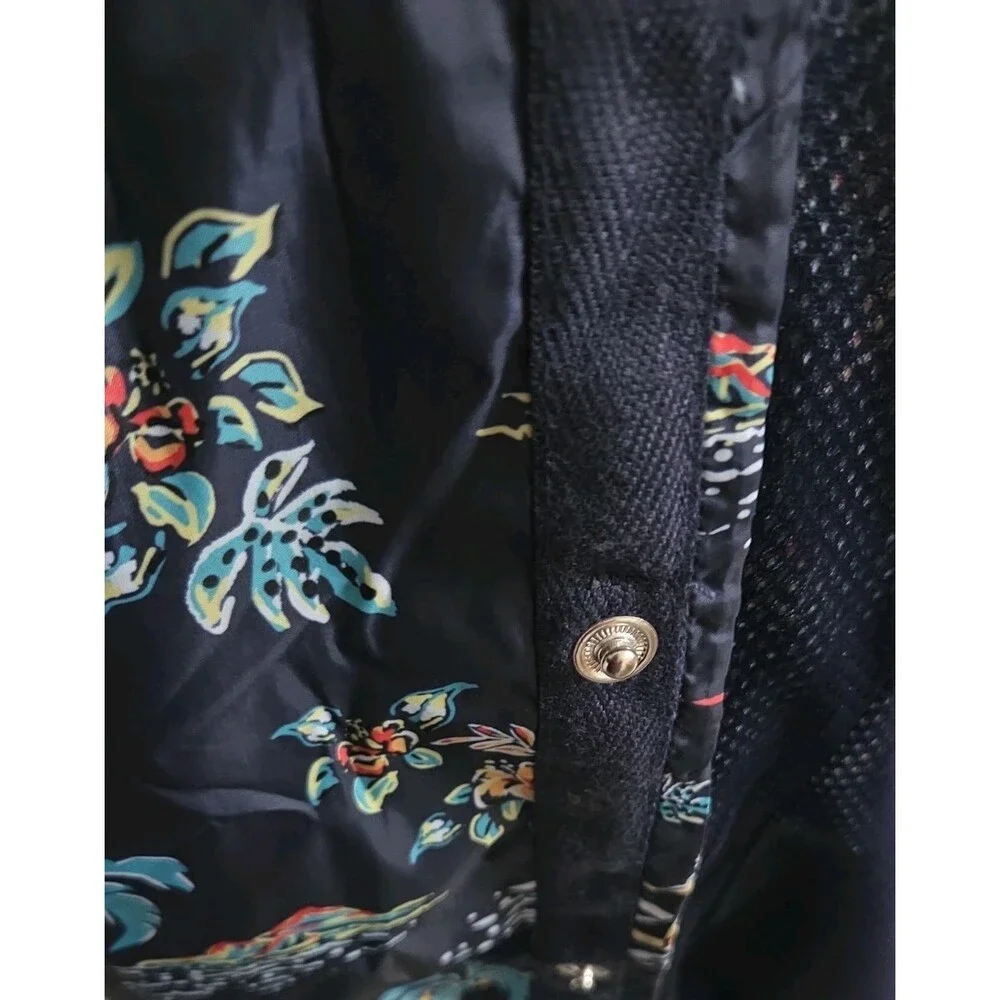 Gap Coach Jacket Mens XXL Tropical Hawaiian Windbreaker Snap Closure Drawstring